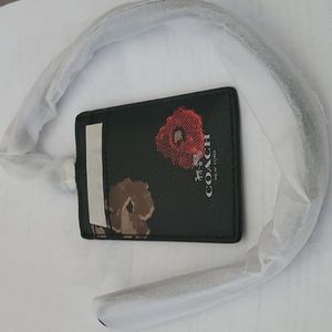 Coach ID lanyard..New floral, black.  Genuine Coach lanyard.